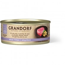 GRANDORF консервы д/кошек Филе тунца с мидиями 70 г