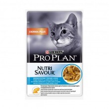 PRO PLAN д/кошек Nutrition Savour Derma Plus Треска соус  85 г