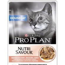 PRO PLAN д/кошек Nutrition Savour HOUSE CAT Лосось соус 85 г