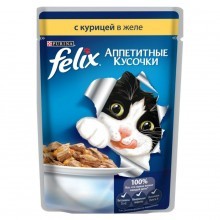 FELIX корм д/котят Аппетитные кусочки Курица в желе 85 г