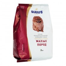 Сириус корм д/взрослых собак малых пород 3 кг
