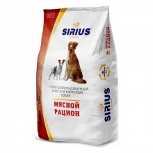 Сириус корм д/взрослых собак Мясной рацион 3 кг