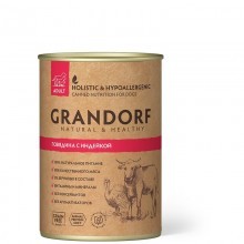 GRANDORF консервы д/собак Говядина с Индейкой 400 г