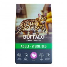 Mr.Buffalo 78625/В117 ADULT STERILIZED д/кошек Индейка 10 кг РАЗВЕС!!!