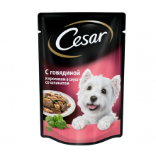 CESAR корм/собак Говядина/кролик/шпинат соус 85 г